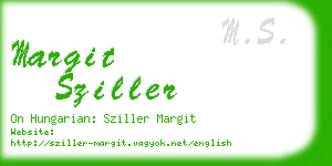 margit sziller business card